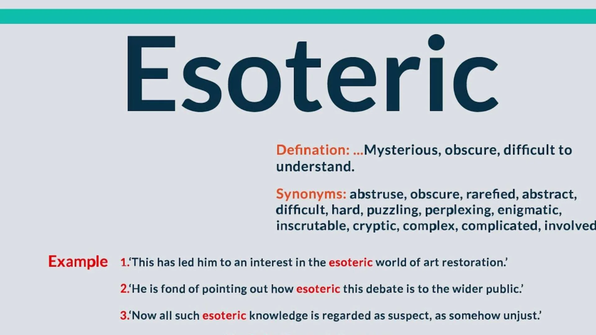 Esoteric Meaning